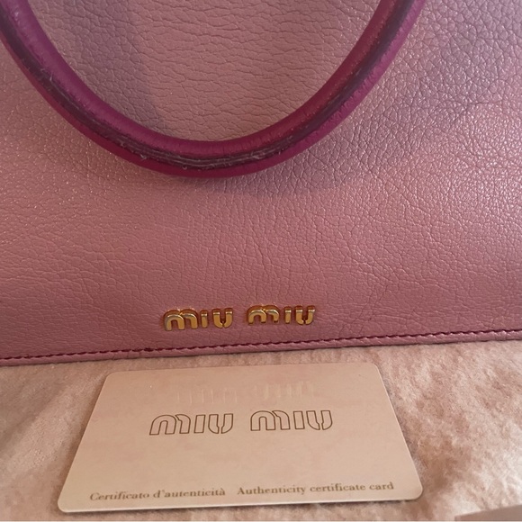HOST PICK⭐️Authentic Miu Miu Leather bag 💖 - Picture 3 of 12